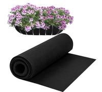 40x100cm/16x40Inch Felt Planter Liner Roll Non Woven Fabric Plant Liner Sheets Black Hanging Basket Liner Roll Coco Liners Roll Alternative Easy to Cut for Garden Flower Pot Window Box Animal Pet Mat