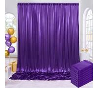 40x10ft Wrinkle Free Purple Sequin Backdrop Curtain for Wedding Parties