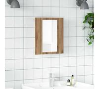 40x12x45 cm LED Mirror Cabinet in Artisan Oak Wall-Mounted Bathroom Storage with RGB Lighting & USB Port Stylish Wood Material for Modern Spaces
