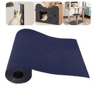 40x200cm Cat Scratching Mat, Self-Adhesive Scratch Pad Cat, Trimmable Self Adhesive Scratch Mat, DIY Wall Scratcher, Scratching Board, For Sofas, Walls (Dark Blue)