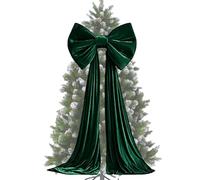 40x200cm Giant Christmas Bow For Tree Photo Props Crafts Velvet Decorations | Bow Christmas Tree Topper For Door Window Front Door Fireplace Stair Living Room Halloween Backdrop Thanksgiving New Year's