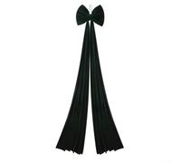 40x200cm Large Burgundy Velvet Bow for Christmas Tree Decoration Plush Red Green White Festive Ornament Holiday Table Centerpiece or Velvet Garland Bow(dark green)
