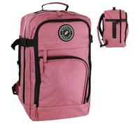 40x20x25cm Ryanair Cabin Backpack - Airline Approved Underseat Bag - Free On Board for Ryanair, easyJet, Jet2 - Water-Resistant Lightweight Travel Rucksack for Flights & Daily Use - Pink