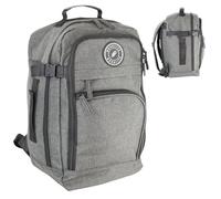 40x20x25cm Ryanair Cabin Backpack - Airline Approved Underseat Bag - Free On Board for Ryanair, easyJet, Jet2 - Water-Resistant Lightweight Travel Rucksack for Flights & Daily Use - Grey