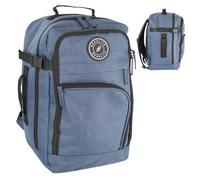 40x20x25cm Ryanair Cabin Backpack - Airline Approved Underseat Bag - Free On Board for Ryanair, easyJet, Jet2 - Water-Resistant Lightweight Travel Rucksack for Flights & Daily Use - Navy