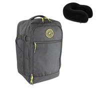 40x20x25cm Ryanair Underseat Cabin Backpack with Black Travel Pillow - Airline Approved Carry On Bag - Free On Board for Ryanair, easyJet, Jet2, Wizz Air - Lightweight Water-Resistant Travel Ruck