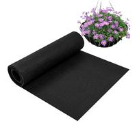 40x300cm/16x120Inch Felt Planter Liner Roll Non Woven Fabric Plant Liner Sheets Black Hanging Basket Liner Roll Coco Liners Roll Alternative Easy to Cut for Garden Flower Pot Window Box Animal Pet Mat