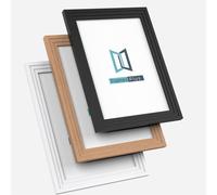 (40x30CM(15.7" x 11.8"), Black) Traditional 30mm Step Molding Picture Photo Poster Frame Black White Oak