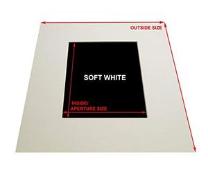 40X30CM Mount for A4 - Image/Photo/Picture- Soft White - Pack of 8