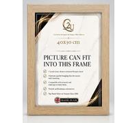 40x30cm Oak wood wooden effects poster size picture/photo frame with Clear Perspex Front - Handmade Large Photo Frame for Wall mount - Poster Frame for Landscape or Portrait Display