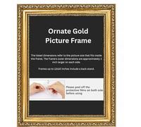 40x30cm Ornate Gold Picture Frame | Ornate Gold Photo & Poster Frame for Home Wall Décor, Jigsaw Puzzles & Artwork | Wall Mount | Portrait or Landscape.