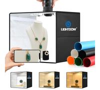 40x30cm Photo Studio Light Box - Portable Foldable Shooting Tent with 120 LEDs & 6 Backdrops for Jewelry, Watches, Cosmetics, Food Photography