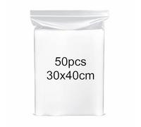 40x30cm Resealable Clear Large Plastic Bags 50Pcs Sealed Big Bag Storage Bag Press Seal Bags Thickening and Durable, Apply to Quilts, Blankets, Clothing Storage