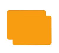 40x30cm Silicone Placemats for Kids, More Thicker and Heavier, Non Stick Heat Resistant Tablemat, Kitchen Dining Table Mats Place Mat (Orange (T:0.1cm), 2)