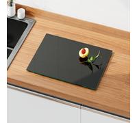 40x30cm Tempered Glass Chopping Board Worktop Saver with Non-Slip Foot Pads, Black