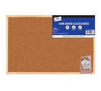 40X30cm Thicken Cork Board, Notice Pin Board, Bulletin Memo Board Wall Fixings for Home, Office, Memo Message, Pictures, Planner, Display Organiser