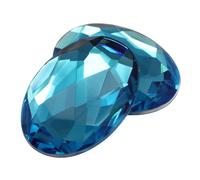 40x30mm Blue Aqua A21 Large Flat Back Oval Acrylic Rhinestones Cosplay Costume Gems Plastic Jewels Embelishments DIY Crafts Gemstones - 4 Pieces