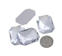 40X30mm Crystal A01 Flat Back Acrylic Octagon Jewels Pro Grade Individually Wrapped 4 Pieces