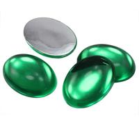 40x30mm Large Flat Back Oval Acrylic Cabochons Rhinestones Plastic Gems Embellishments for Crafts, Costumes, Card Invitations, Jewelry, Cosplay - 4 Pieces (Green Peridot H110)
