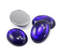 40x30mm Large Flat Back Oval Acrylic Cabochons Rhinestones Plastic Gems Embellishments for Crafts, Costumes, Card Invitations, Jewelry, Cosplay - 4 Pieces (Dark Blue Sapphire H123)
