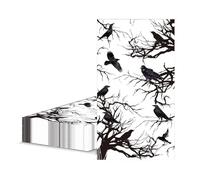 40x33cm Halloween Napkins Serviettes with Crow Pattern,20pcs Disposable Decorative Paper Serviette Napkin Guest Towel Hand Towels Tissue Cocktail Dinner Napkins for Halloween Party Table Decorations