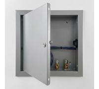 40x40cm Aluminium Access Panel with Key Lock, White Metal Inspection Hatch Access Panel for Wall & Ceiling, Conceals Pipes, Flush Fit(Gray,50x55cm)