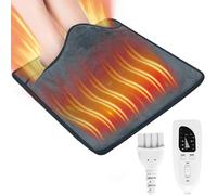 40x40cm Electric Foot Warmer, Feet Warmers with 6 Heat Levels 4 Timers, 2 in 1 Heated Foot Warmer Back Heating Pad Fast Heating Pad Cushion for Foot, Back and Full Body for Women Men