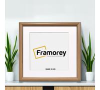(40x40CM Pic (50x50CM Frame)) Square Size Oak Poster Frame / Frames For Print / Modern Picture Frame / Handmade Gift With White Mount