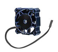 40x40x10mm/1.6x1.6x0.4in High Speed RC Cooling Fan 195mm/7.7in Cable 5V to 9V 16000RPM Speed for 1/10 1/8 1/12 RC Vehicle ESC Engines (Blue)