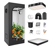 40X40x120cm Grow Tent Kit Complete, Grow Tent Kit, Hydroponics Growing System with Grow Light, Auto Timer & Humidity Monitor, for Vegetables, Herbs In Kitchen, Home
