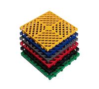40x40x3cm Modular Interlocking Floor Tiles,4/10/16/20 Pieces Car Wash Room Drainage Mats,for Bath Garage Sports Field(Color 1,16 Pieces)
