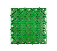 40x40x3cm Outdoor Modular Interlocking Floor Tiles,Splicing Car Wash Room Drainage Mats,for Bath Garage Sports Field(Green,4 Pieces)