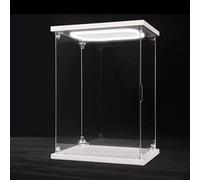 40x40x40 50x50x50 60x60x60 Large Acrylic Display Case Dustproof Box, Lighted Display Boxes for Business Displays, Clear Storage Showcase, Easy To Assemble(55x40x50cm/22x16x20in)