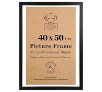 40x50 CM Black Picture Frame - Large 40x50cm Display, Poster Size Photo Holder, Black Frame for Wall Mount, Wooden Style, 40 x 50 cm Format, Ideal for Prints & Artwork