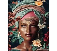 40x50cm DIY Paint by Number Kit Beautiful African Women Wall Decor Gift