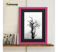 (40x50CM Pic (50x60CM Frame)) Pink Picture Frame / LW Style Wall Art Frame / Modern Photo Frames With Black Mount