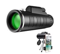 40x60 Handheld Monoculars, BAK4 Prism HD Waterproof Monoculars With Compass Mobile Phone Holder Telescopic Tripod Suitable For Hiking Watching Games Bird Watching
