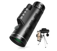 40x60 HD Monocular Telescope, Waterproof Monocular Telescope with Smartphone Holder & Tripod, Telephoto Zoom for Adults Kids Monocular Scope, Lightweight Monocular for Bird Watching Hunting