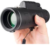 40x60 HD Monocular Telescope Zoom Waterproof Monocular Lens Telescope High Power Telescope Monocular for Adults Kids for Bird Watching Camping Travel Outdoor Black