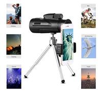 40X60 in Low Light telescopes, BAK4 Prism Monocular, Waterproof Fogproof Telescope for Bird Watching Camping