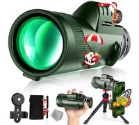 40X60 Monocular Telescope for Adults with Phone Adapter, Tripod, Hand Strap, Low Night Vision, BAK4 Prism for Bird Watching and Traveling
