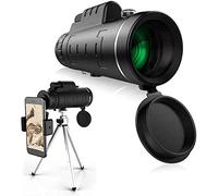 40x60 monocular telescope, high-performance and HD monocular with smartphone holder and tripod for observing birds, hiking, camping