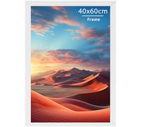 40x60 Picture Frame Wooden Picture Frames,40x60cm Photo Frame with Acrylic Glass, 40x60 Poster Frame with Wall Hanging,Certificate Frames Landscape or Portrait Orientation,White,1P