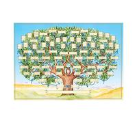 40x60cm Ancestry Chart - 6-Generation Fillable Genealogy Chart | Handwritten Fillable Family Tree | Large Print Wall Decor