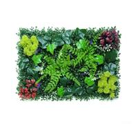 40x60cm Artificial Leaf Garden Fence, Simulated Green Grass Square Plastic Lawn Plants Panels Privacy Screen Garden Artificial Plant Wall Panels(3)