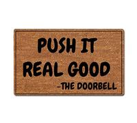 40X60Cm Bath Mat Push It Real Good The Doorbell Welcome Mat Easy Clean Floor Mat Absorbent Door Matt Indoor For Garden Garage Indoor
