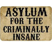 40X60Cm Floor Mat Asylum For The Criminally Insane Door Mat Easy Clean Welcome Mat Non Slip Door Matt Indoor For Office Garage Entry