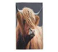 40X70cm Head Wrap Towel Highland Cow Washcloths Absorbent Face Cloths Premium Bath Hand Towel For Shower Bath Women