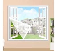 40x90cm,Mosquito Net for Window, Self-Adhesive Window Screen Mesh with Tapes,Universal Transparent Mosquito Insect Screen Can Be Fit Without Drilling