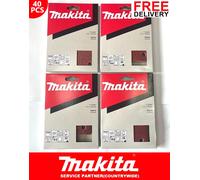 40xMakita 114mmX102 Palm Sander 1/4" Sanding Sheets For DBO480 DBO48 -40Grit